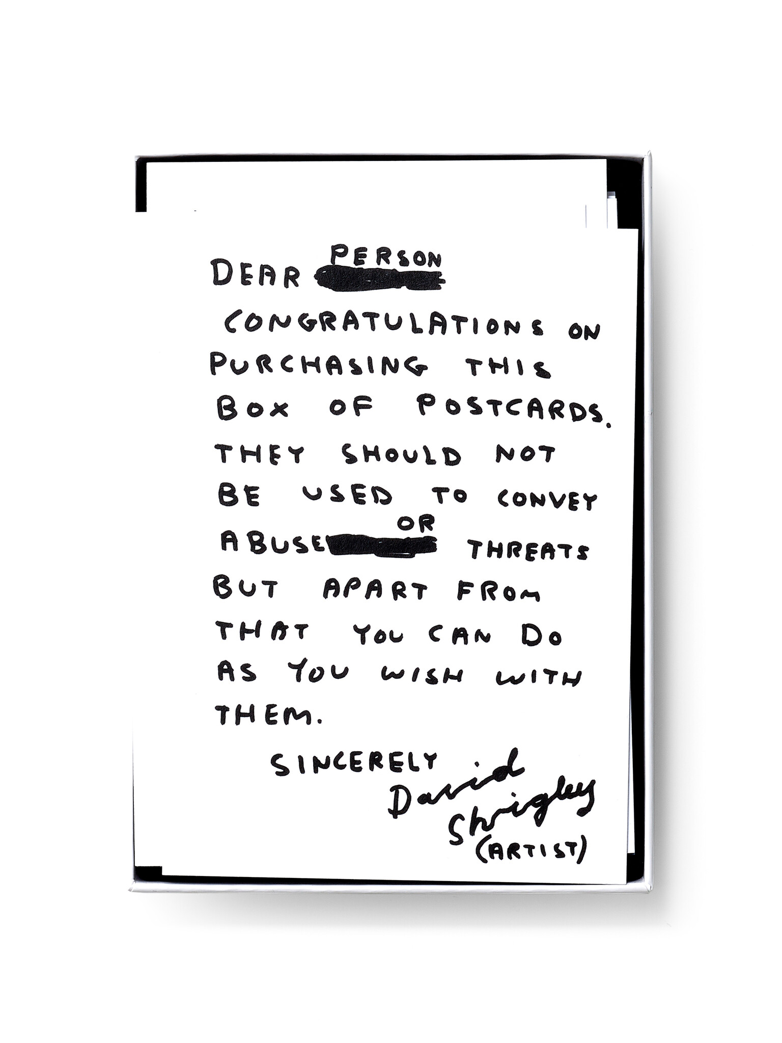 DAVID SHRIGLEY Postkartenset in Geschenkbox