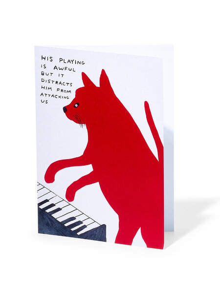 DAVID SHRIGLEY Doppelkarte, piano cat
