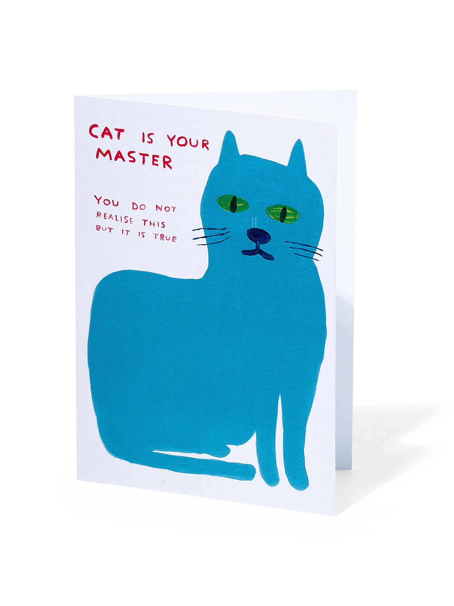 DAVID SHRIGLEY Doppelkarte cat is your master