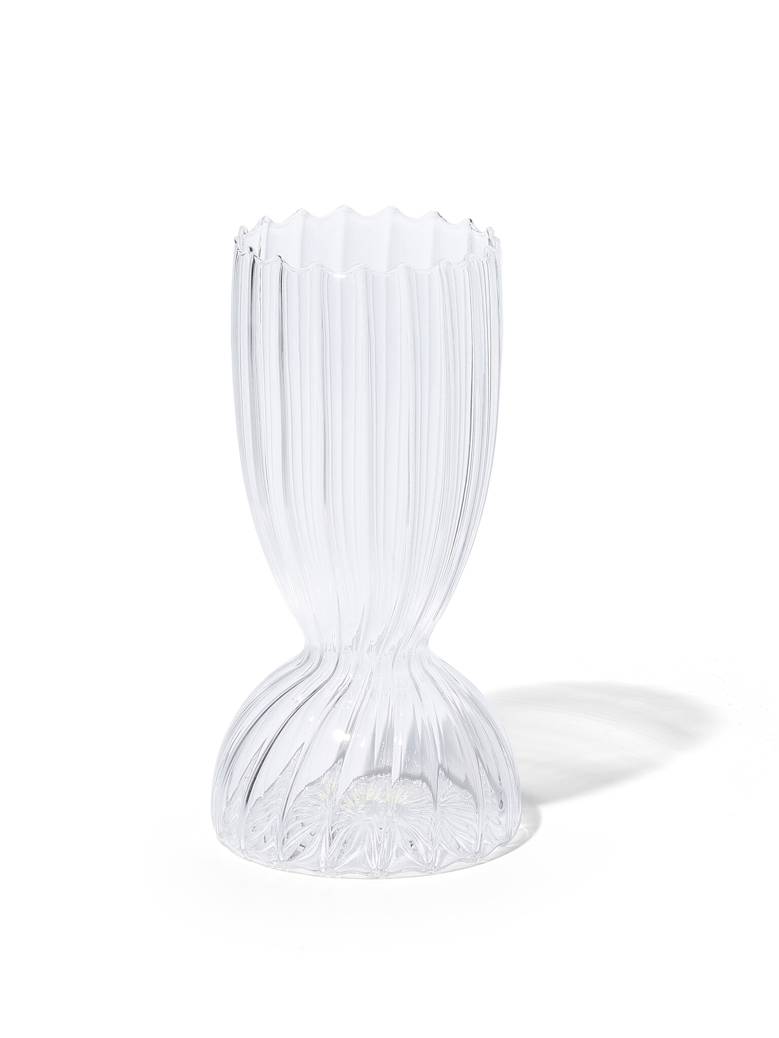 Glasvase klar, gerippt N°3