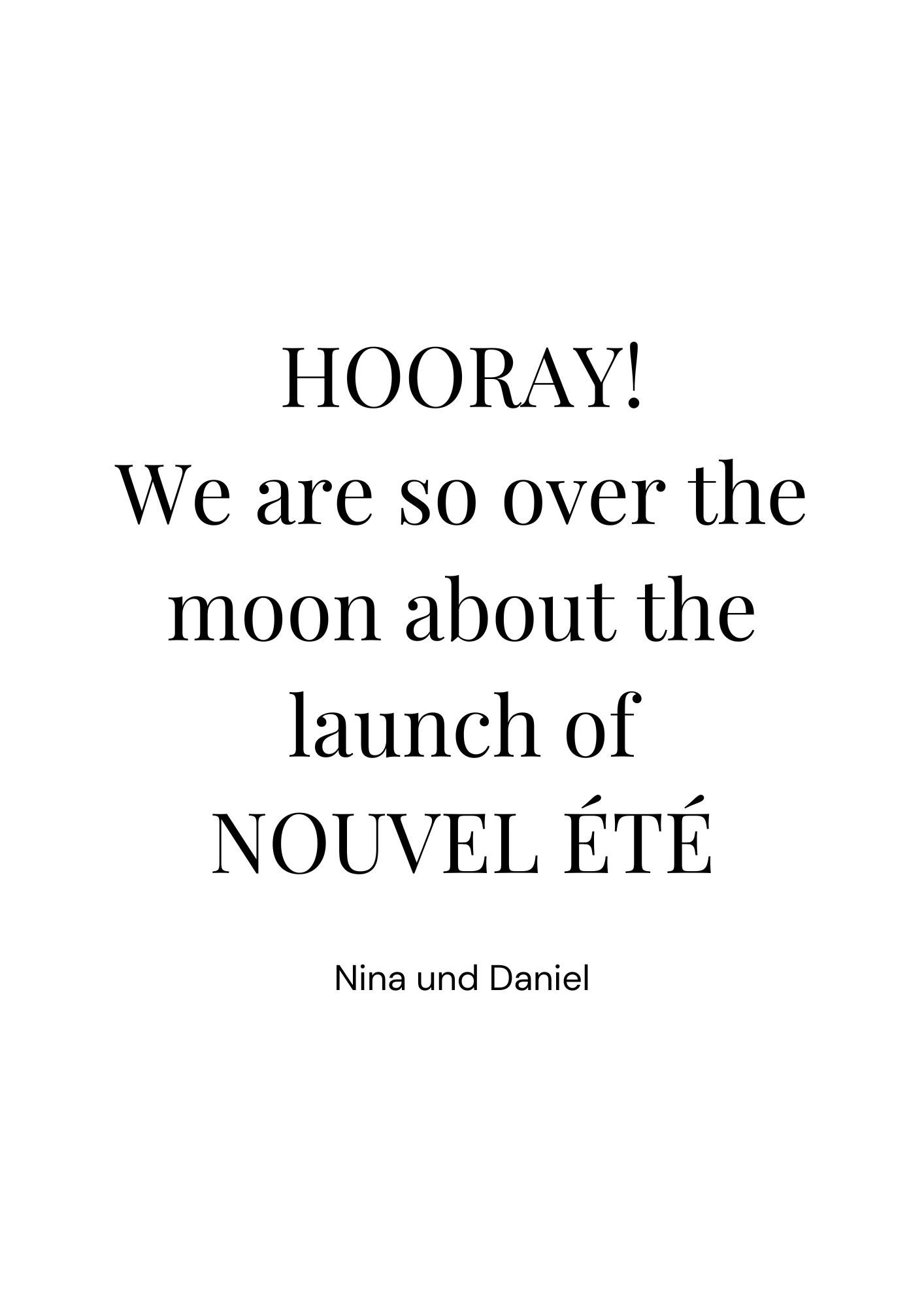 NÉ – bonne nouvelle