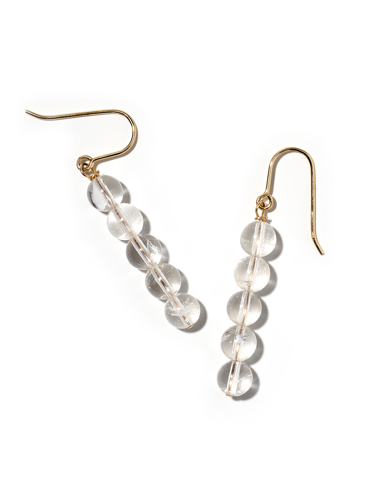 NOUVEL ÉTÉ MONO, Ohrhänger, 14-karat gold filled, Bergkristall