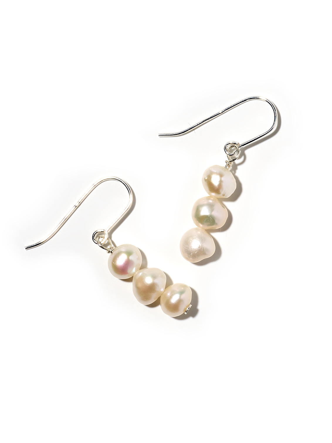 NOUVEL ÉTÉ MINNA, Ohrhänger, 925 Silber, Süsswasser Zuchtperlen