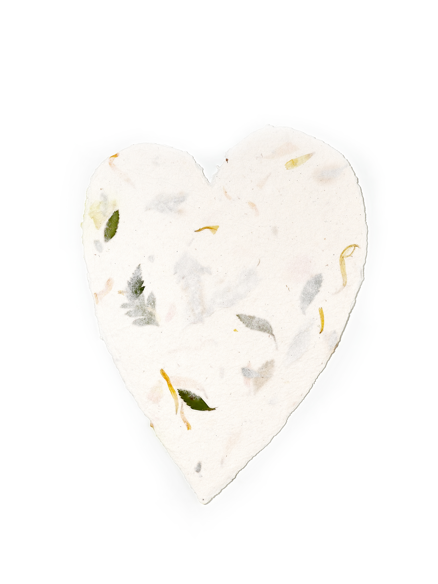 Handgeschöpfte Karte grosses Herz mit Couvert