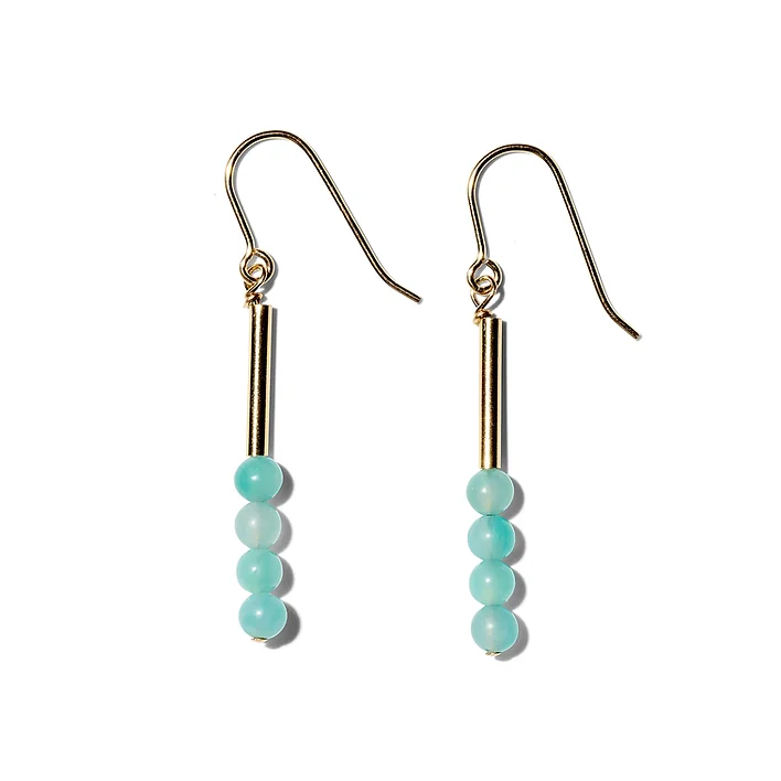 NOUVEL ÉTÉ MAE, Ohrhänger, 14K gold filled, verschiedene Edelsteine