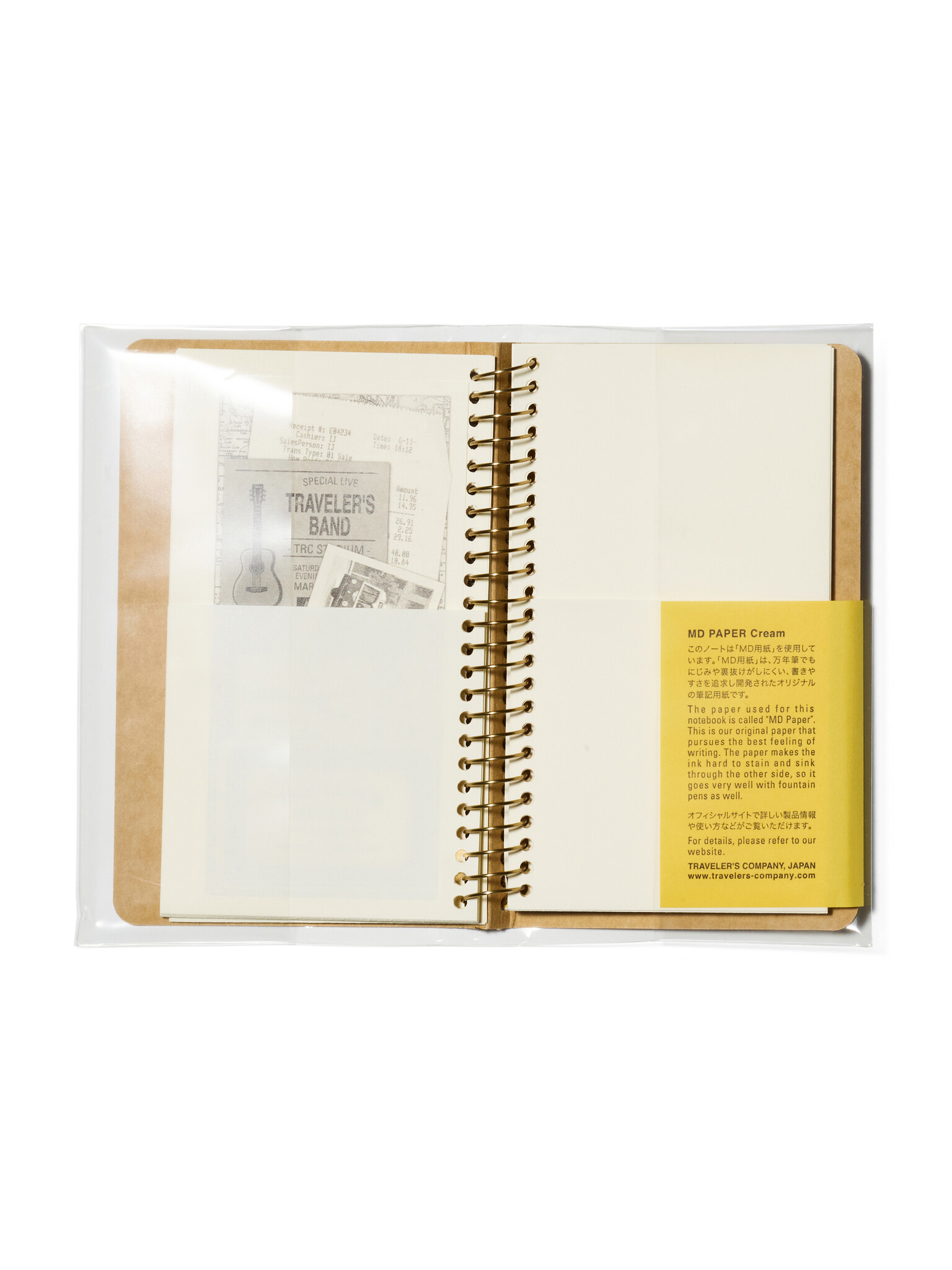 TRAVELER'S COMPANY Notizbuch mit Papiertaschen A6