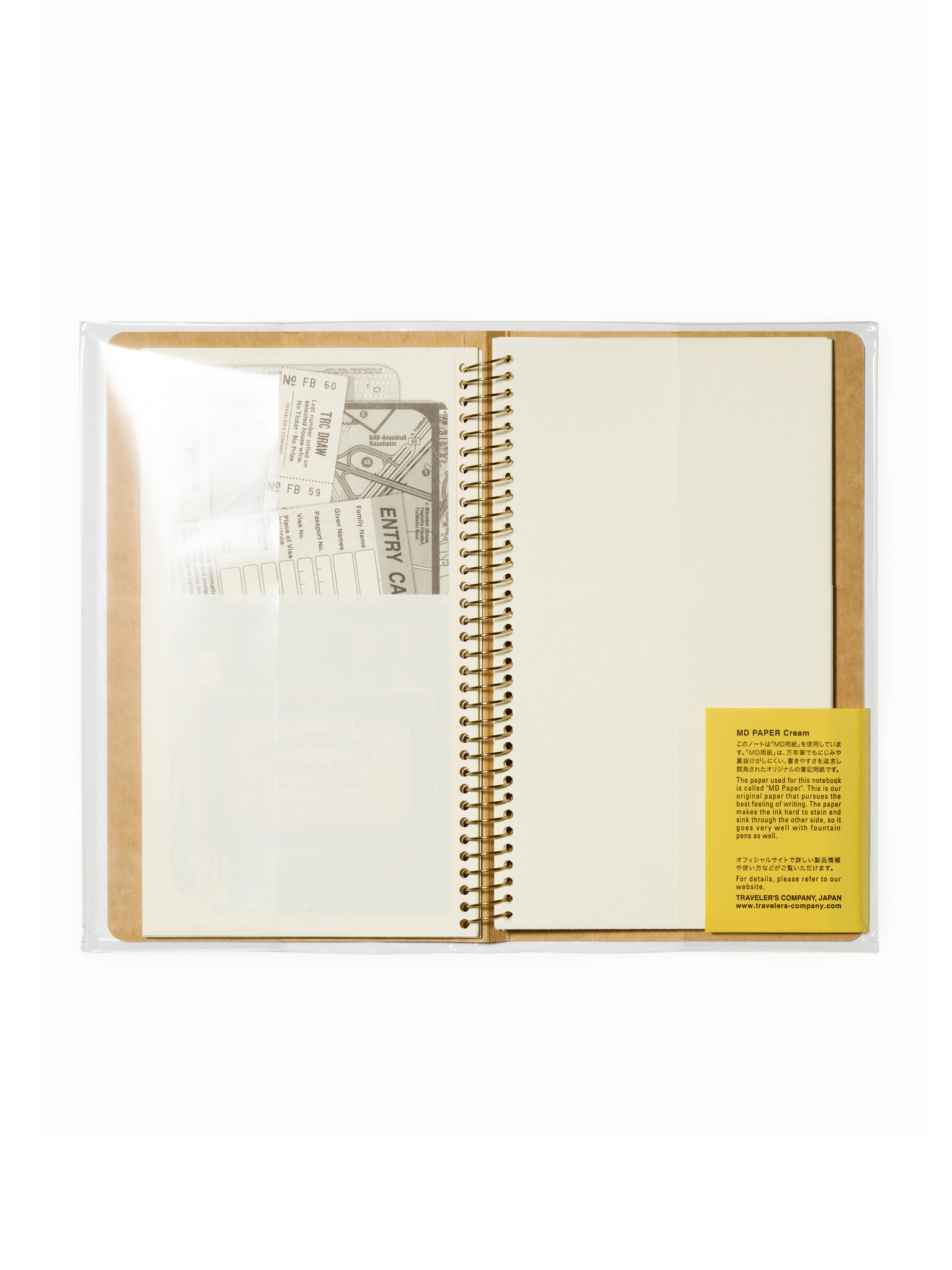 TRAVELER'S COMPANY Notizbuch mit Papiertaschen A5