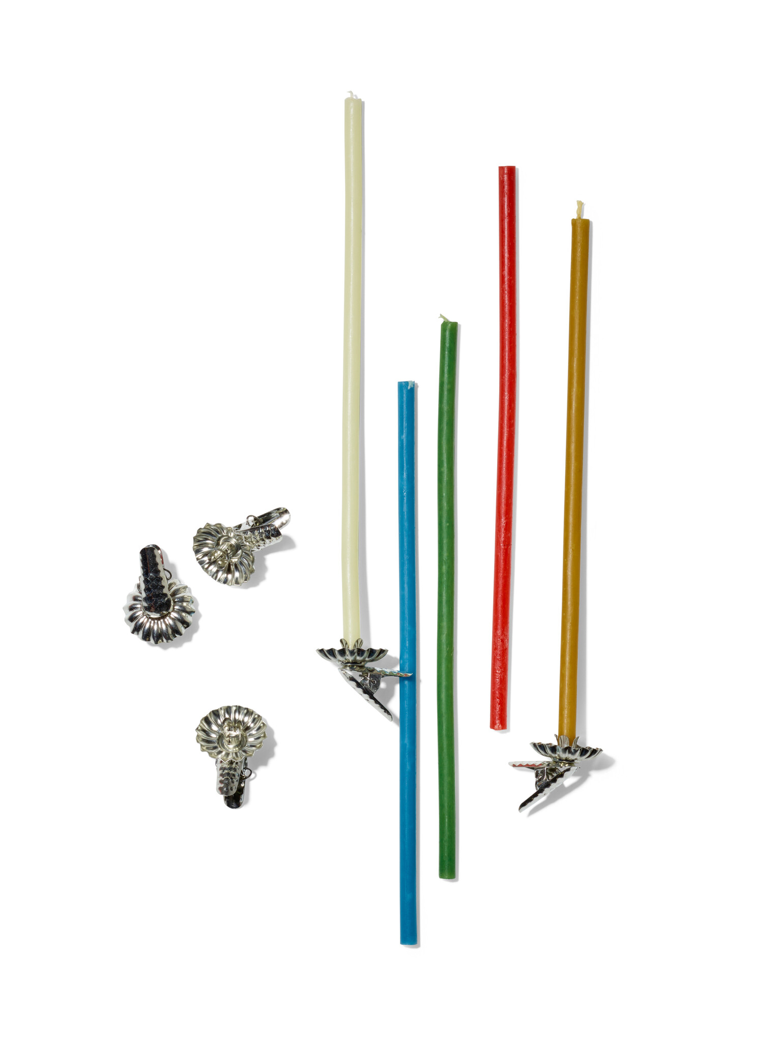 NOUVEL ÉTÉ 4 Mini Kerzenhalter, silber