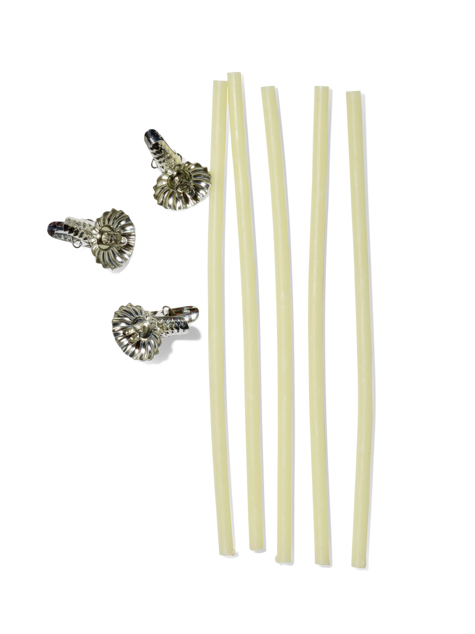 NOUVEL ÉTÉ 4 Mini Kerzenhalter, silber