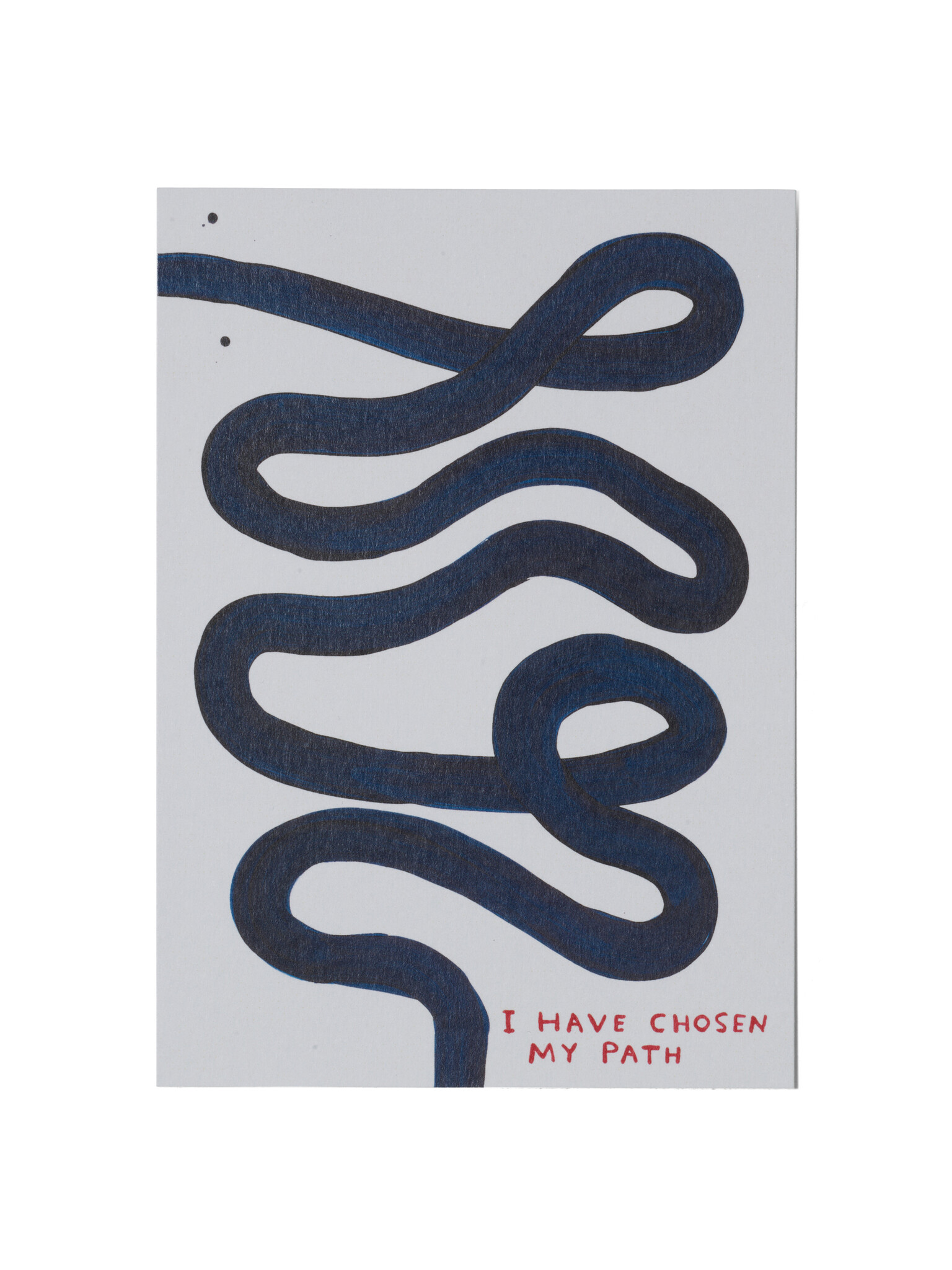 DAVID SHRIGLEY Postkarte I have chosen my path