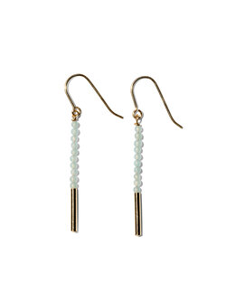 NOUVEL ÉTÉ ANNA-MARIA, Ohrhänger, 14-karat gold filled, Amazonit