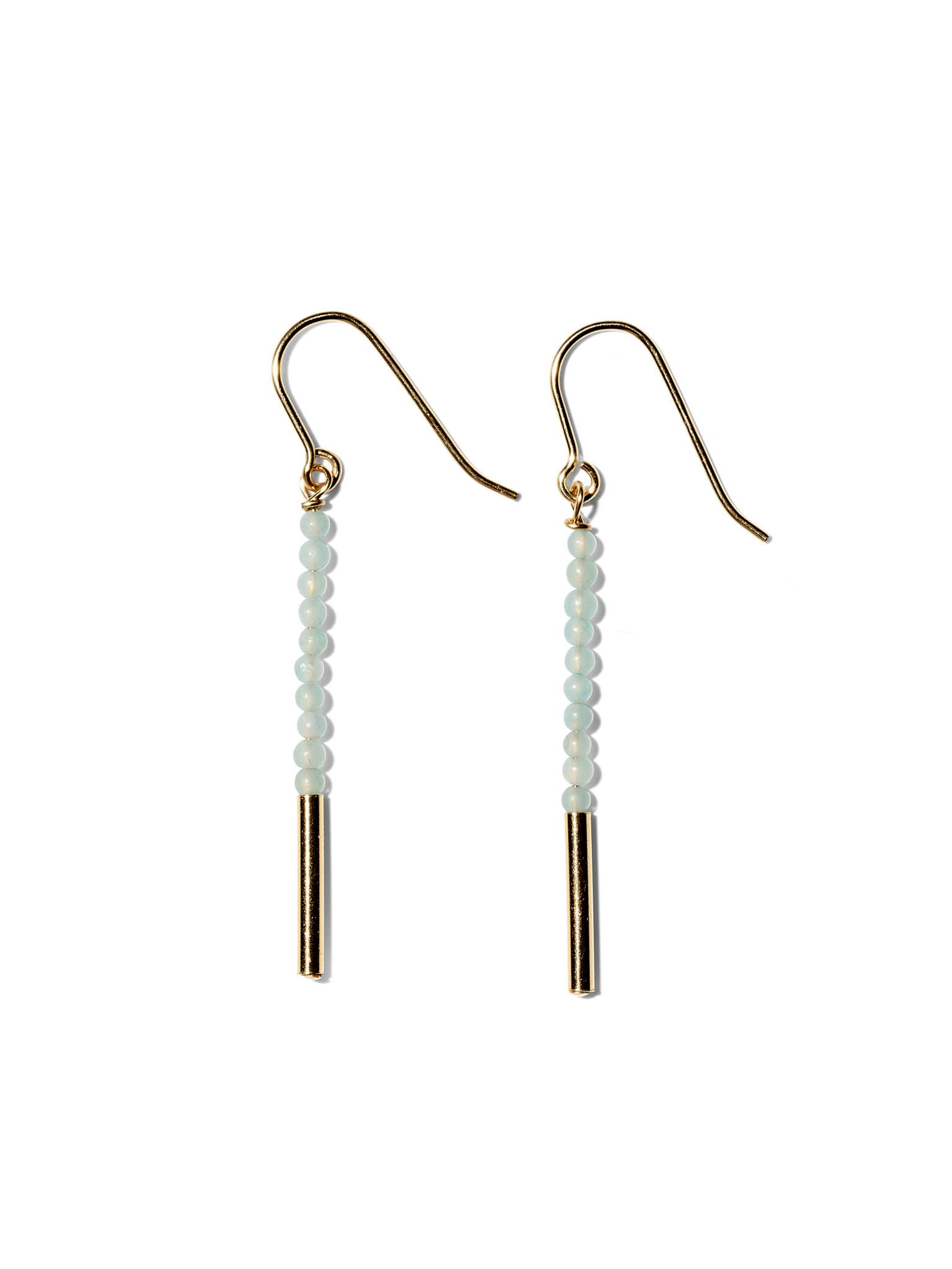 NOUVEL ÉTÉ ANNA-MARIA, Ohrhänger, 14-karat gold filled, Amazonit