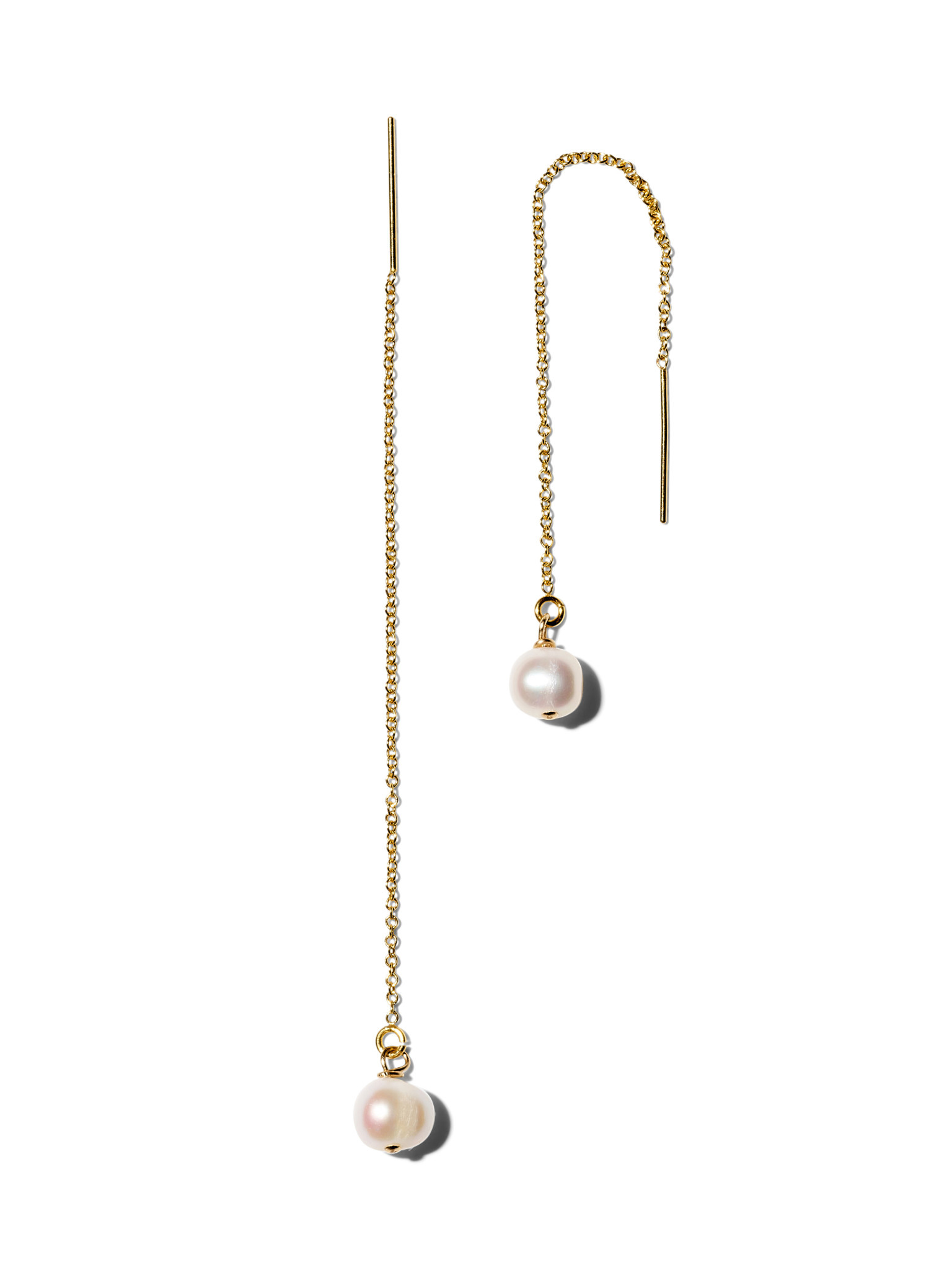 NOUVEL ÉTÉ BILLIE, Ketten-Ohrhänger, 14K gold filled, Süsswasser Zuchtperle