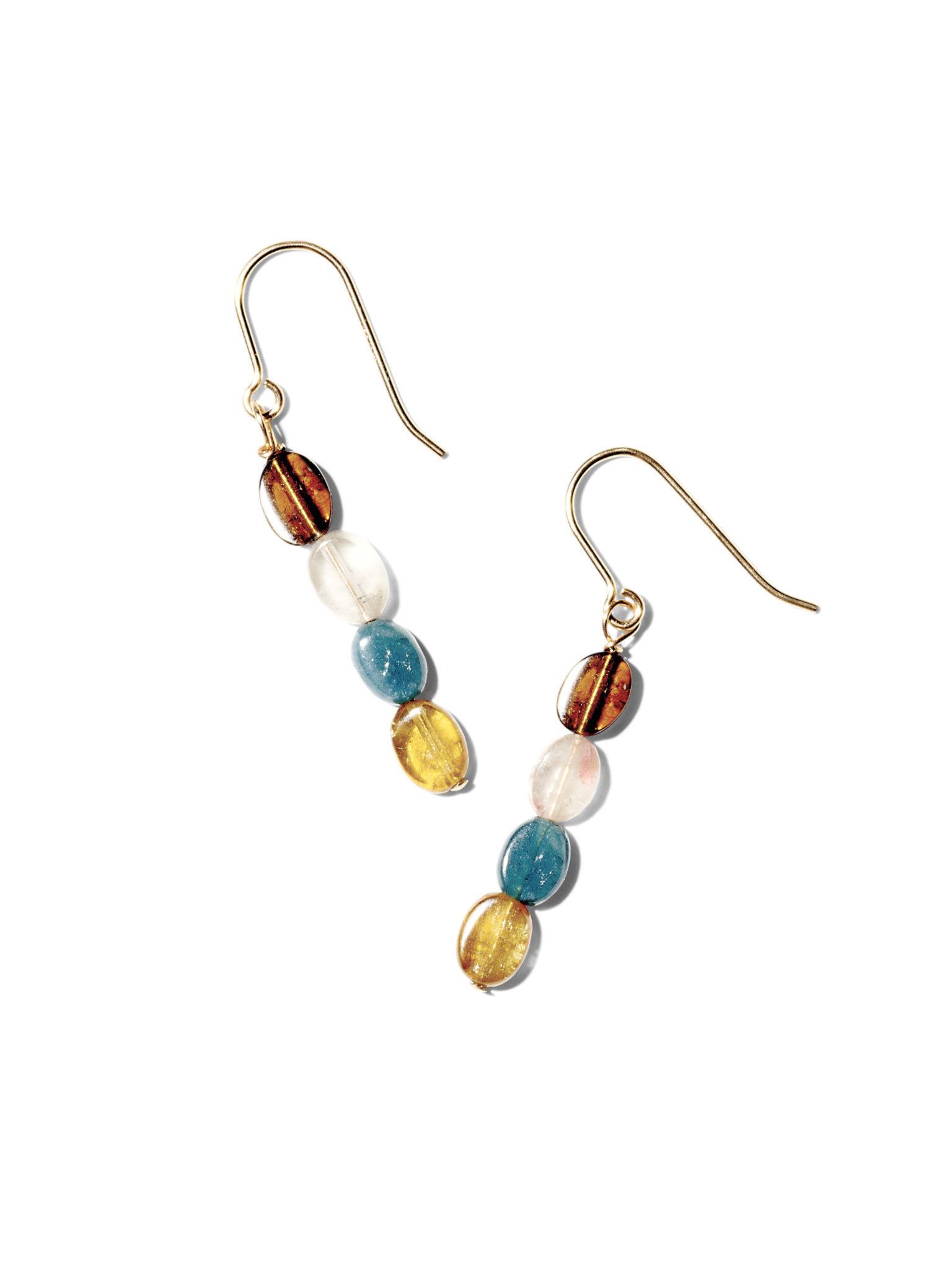 NOUVEL ÉTÉ NANI, Ohrhänger, 14-karat gold filled, Turmaline oval