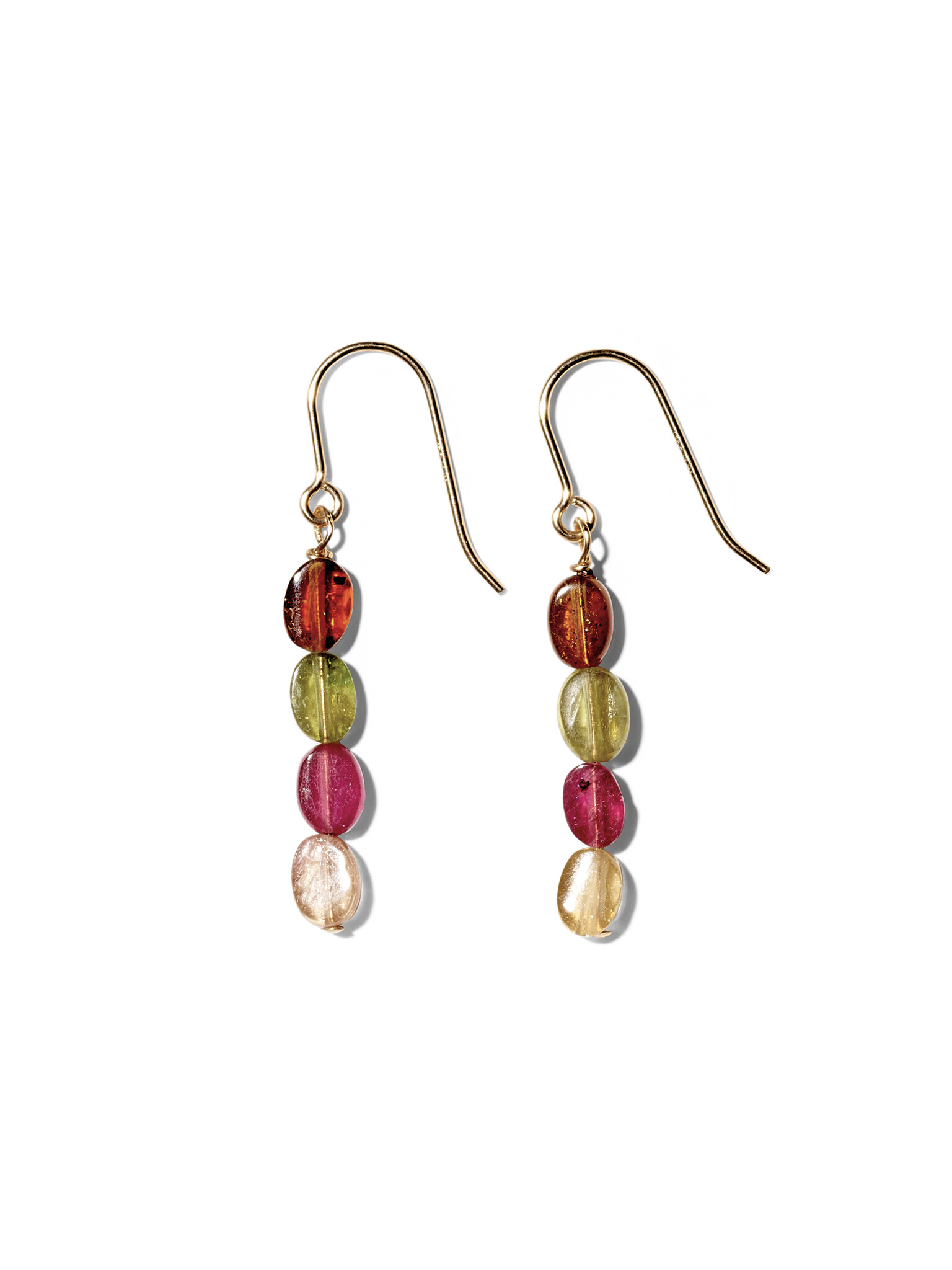 NOUVEL ÉTÉ NANI, Ohrhänger, 14-karat gold filled, Turmaline oval