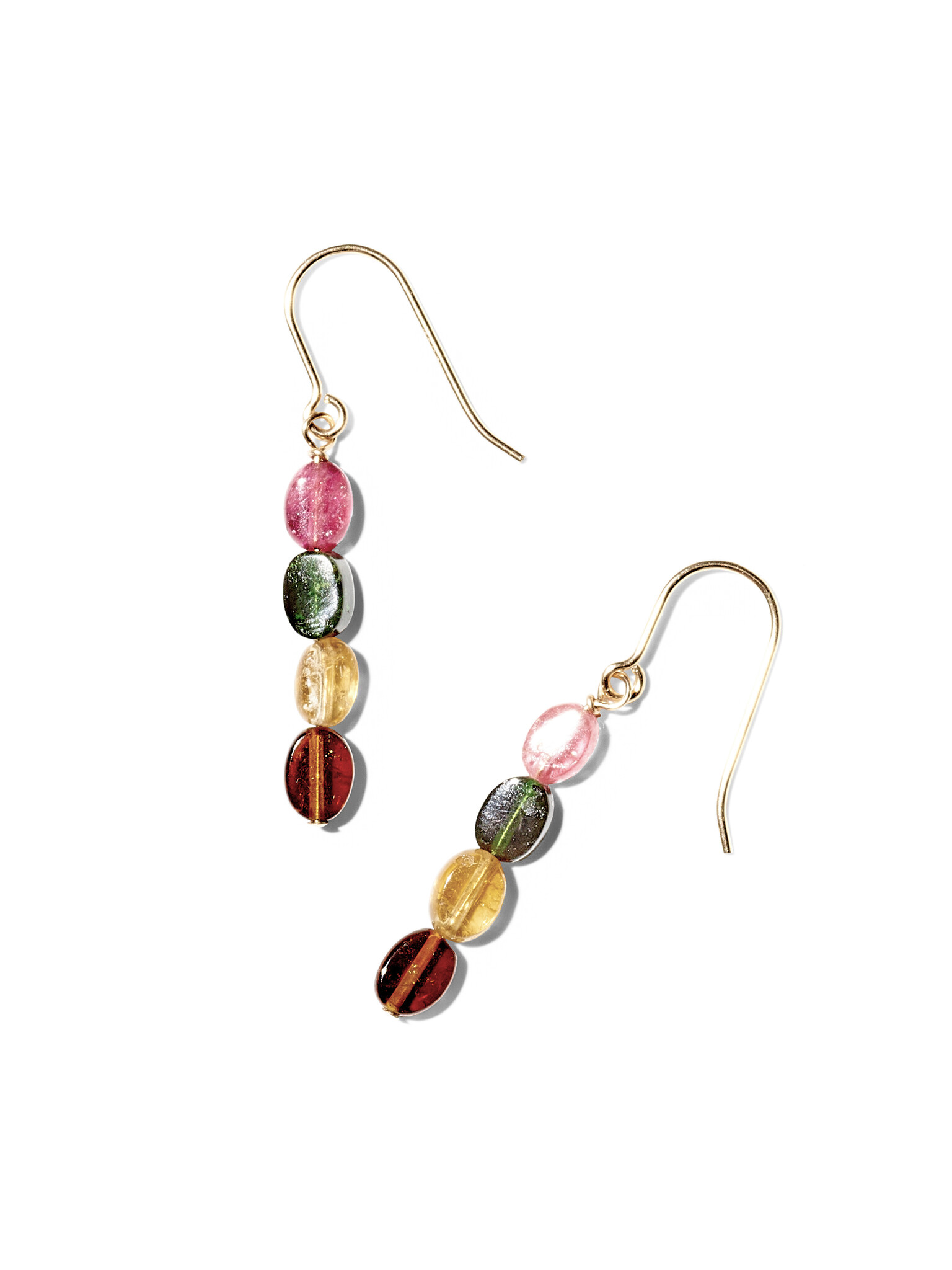 NOUVEL ÉTÉ NANI, Ohrhänger, 14-karat gold filled, Turmaline oval