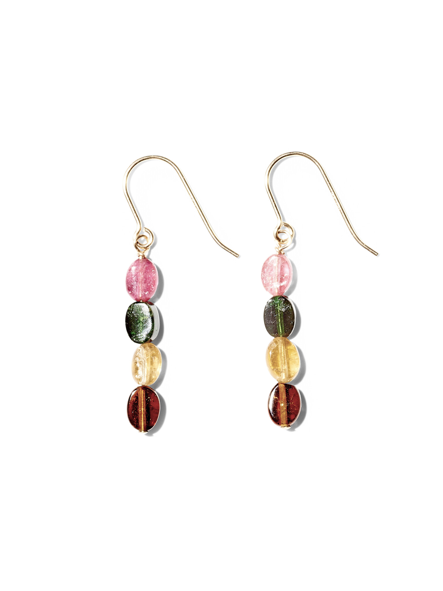 NOUVEL ÉTÉ NANI, Ohrhänger, 14-karat gold filled, Turmaline oval