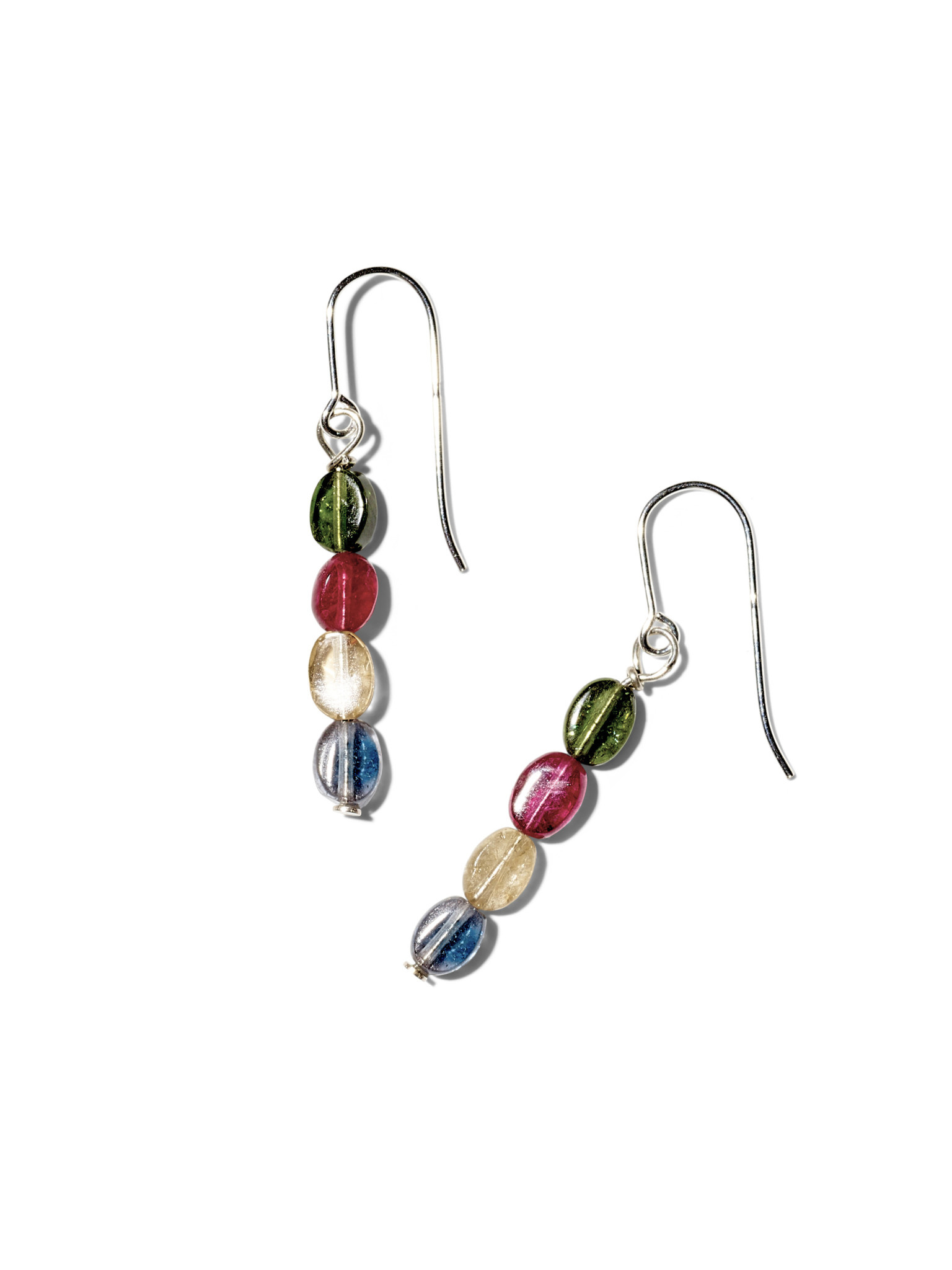 NOUVEL ÉTÉ NANI, Ohrhänger, 925 Silber, Multi Turmaline oval