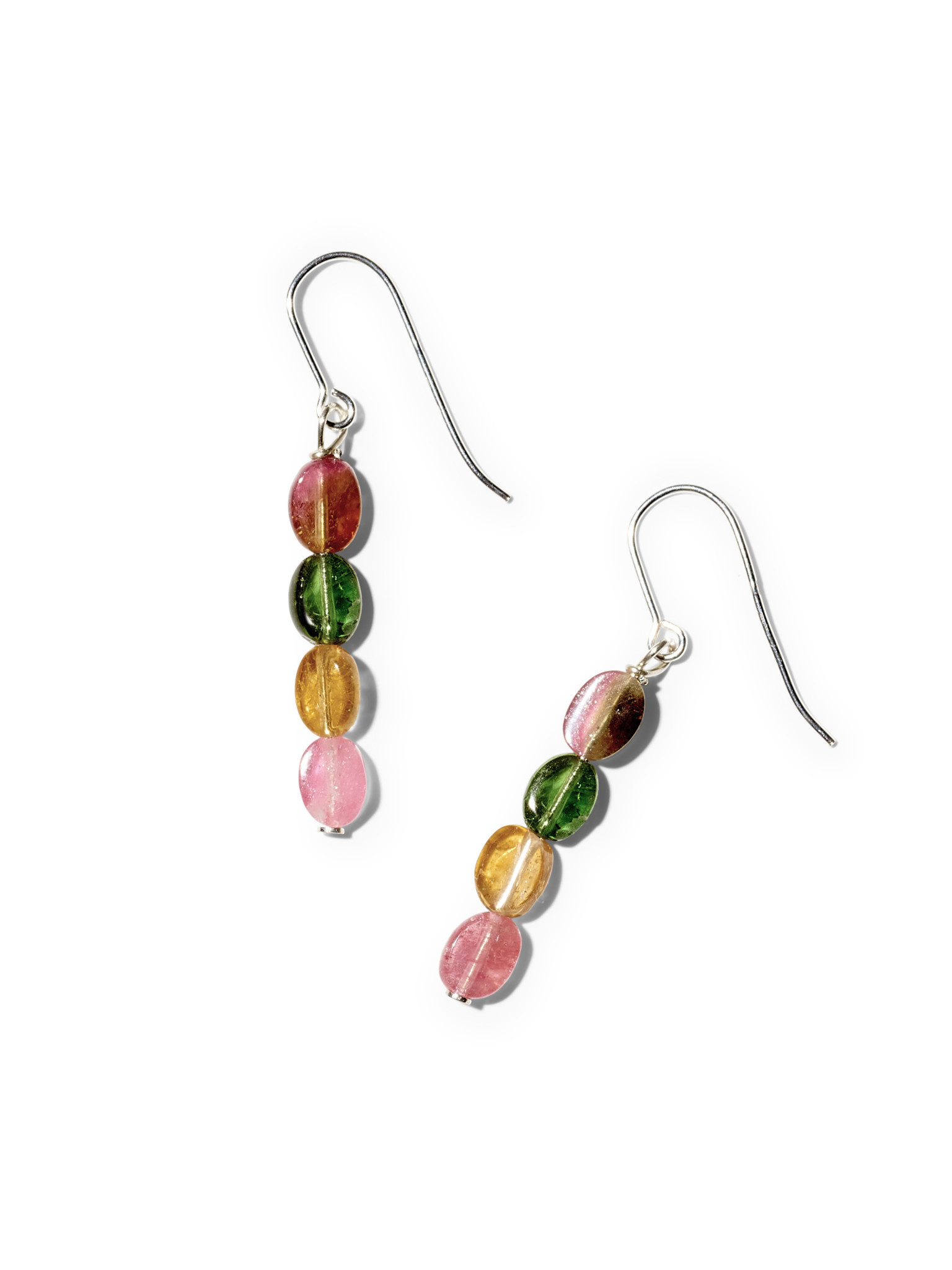 NOUVEL ÉTÉ NANI, Ohrhänger, 925 Silber, Multi Turmaline oval