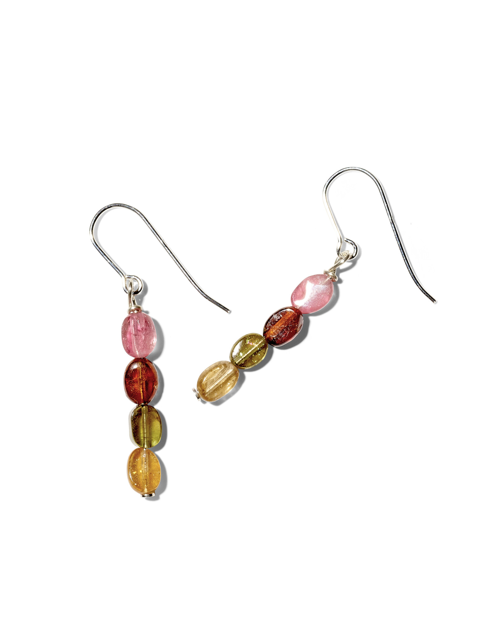 NOUVEL ÉTÉ NANI, Ohrhänger, 925 Silber, Multi Turmaline oval