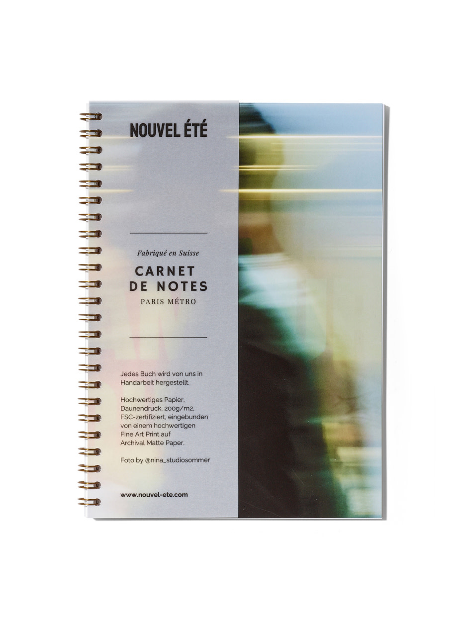 NOUVEL ÉTÉ Notizbuch / Carnet de notes – Paris Métro N°1, Fine Art Print