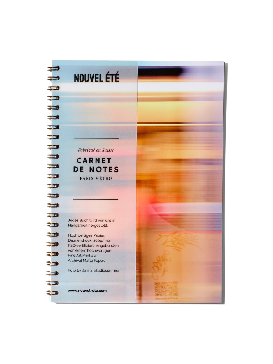 NOUVEL ÉTÉ Notizbuch / Carnet de notes – Paris Métro N°4, Fine Art Print