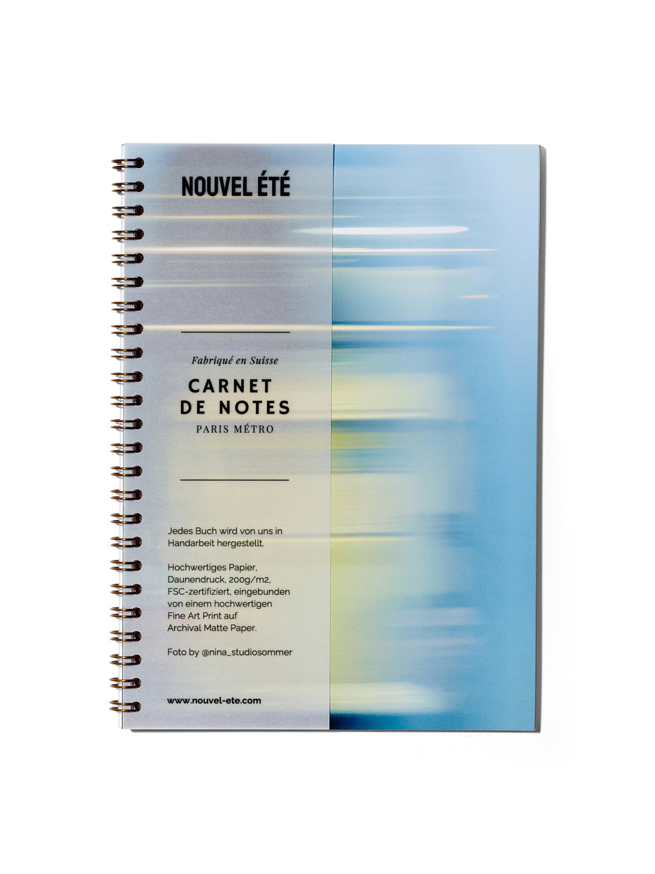 NOUVEL ÉTÉ Notizbuch / Carnet de notes – Paris Métro N°2, Fine Art Print