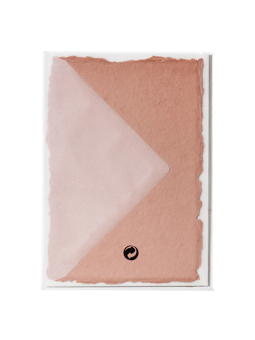 NOUVEL ÉTÉ 5 handgeschöpfte Baumwollpapiere inkl. Couverts, zwei Formate, ADOBE