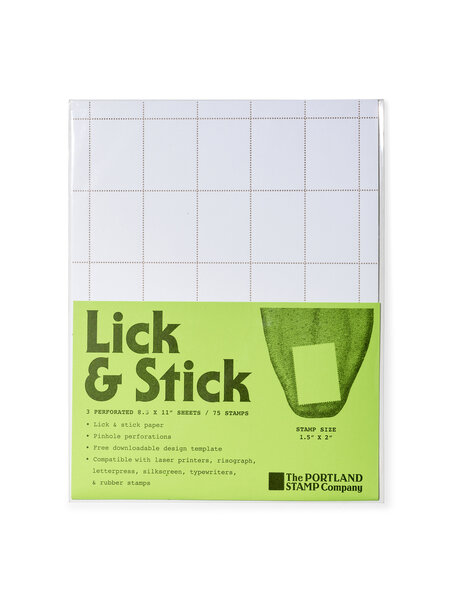 THE PORTLAND STAMP COMPANY Lick & Stick Markenbogen blanko
