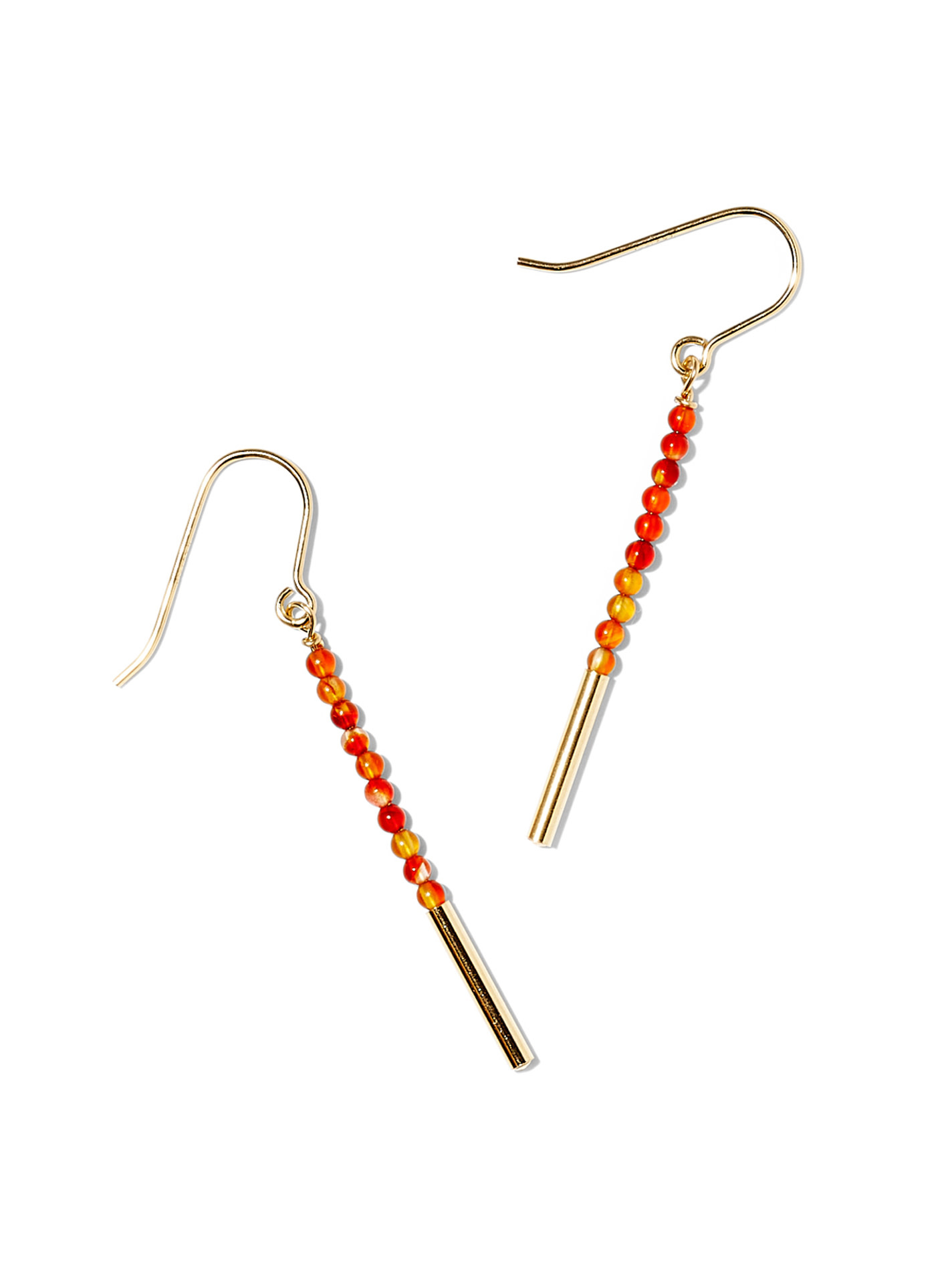 NOUVEL ÉTÉ ANNA-MARIA  Ohrhänger, 14-karat gold filled und Karneol