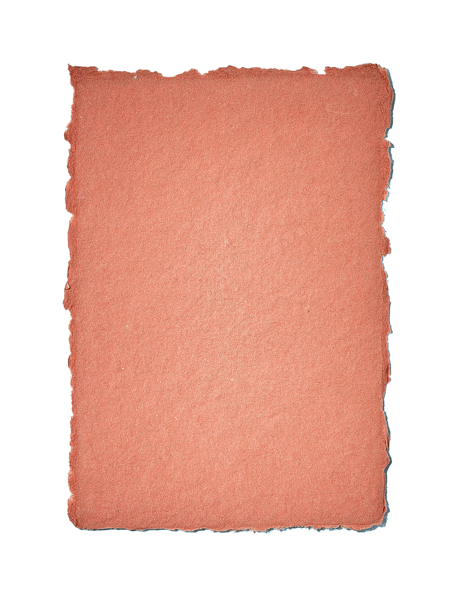 NOUVEL ÉTÉ 5 handgeschöpfte Baumwollpapiere ink. Couverts, zwei Formate, TERRACOTTA