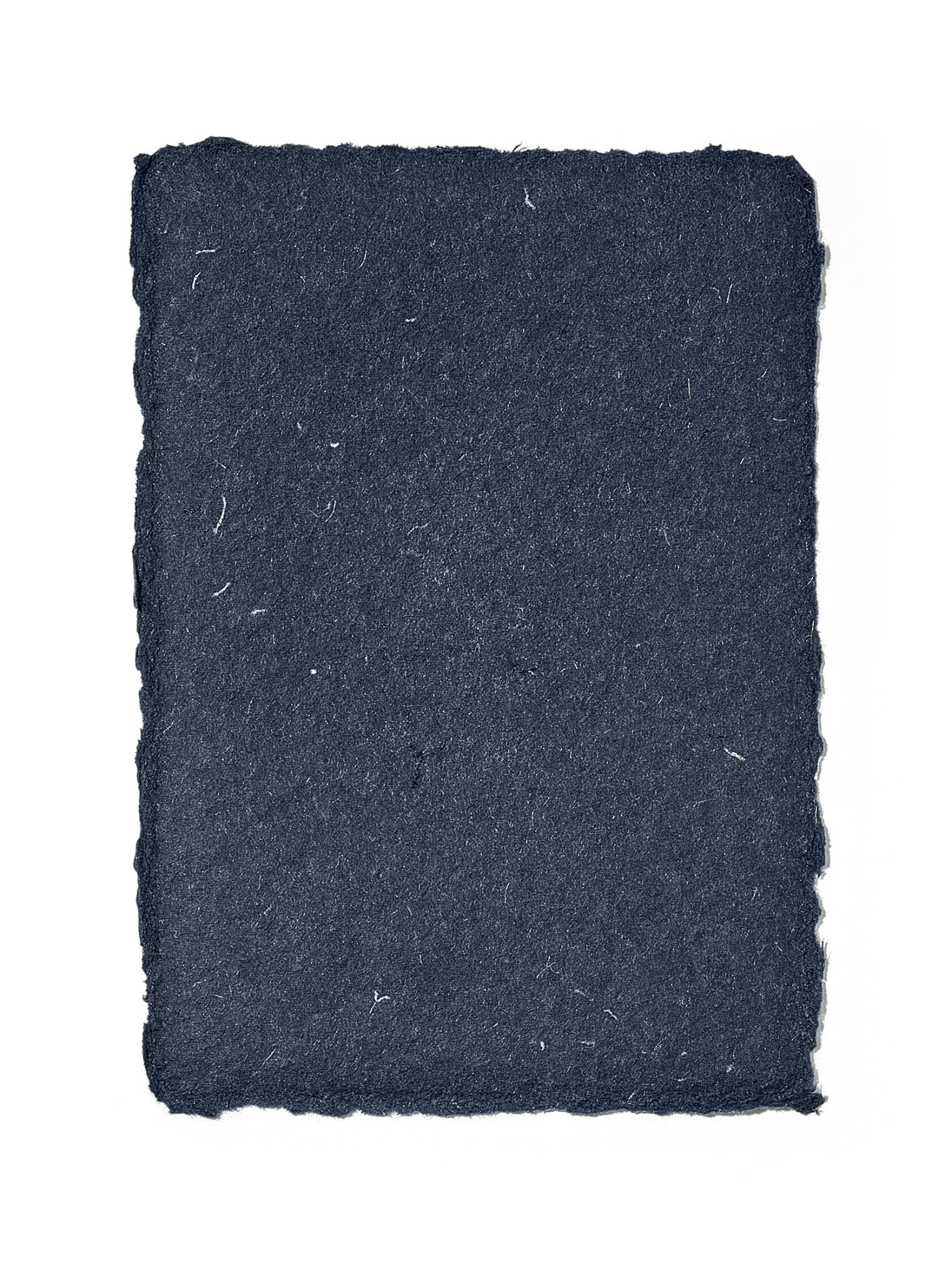 NOUVEL ÉTÉ 5 handgeschöpfte Baumwollpapiere ink. Couverts, zwei Formate, NACHTBLAU