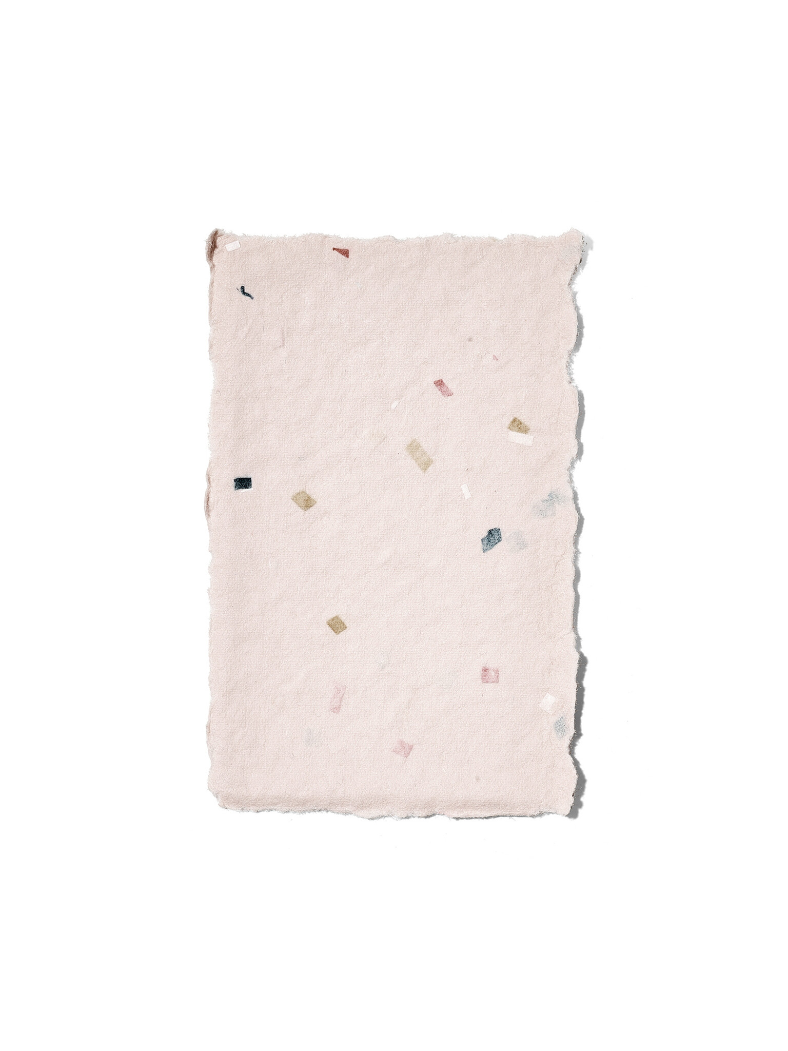 NOUVEL ÉTÉ 5 handgeschöpfte Baumwollpapiere inkl. Couverts, zwei Formate, HELLROSA-TERRAZZO