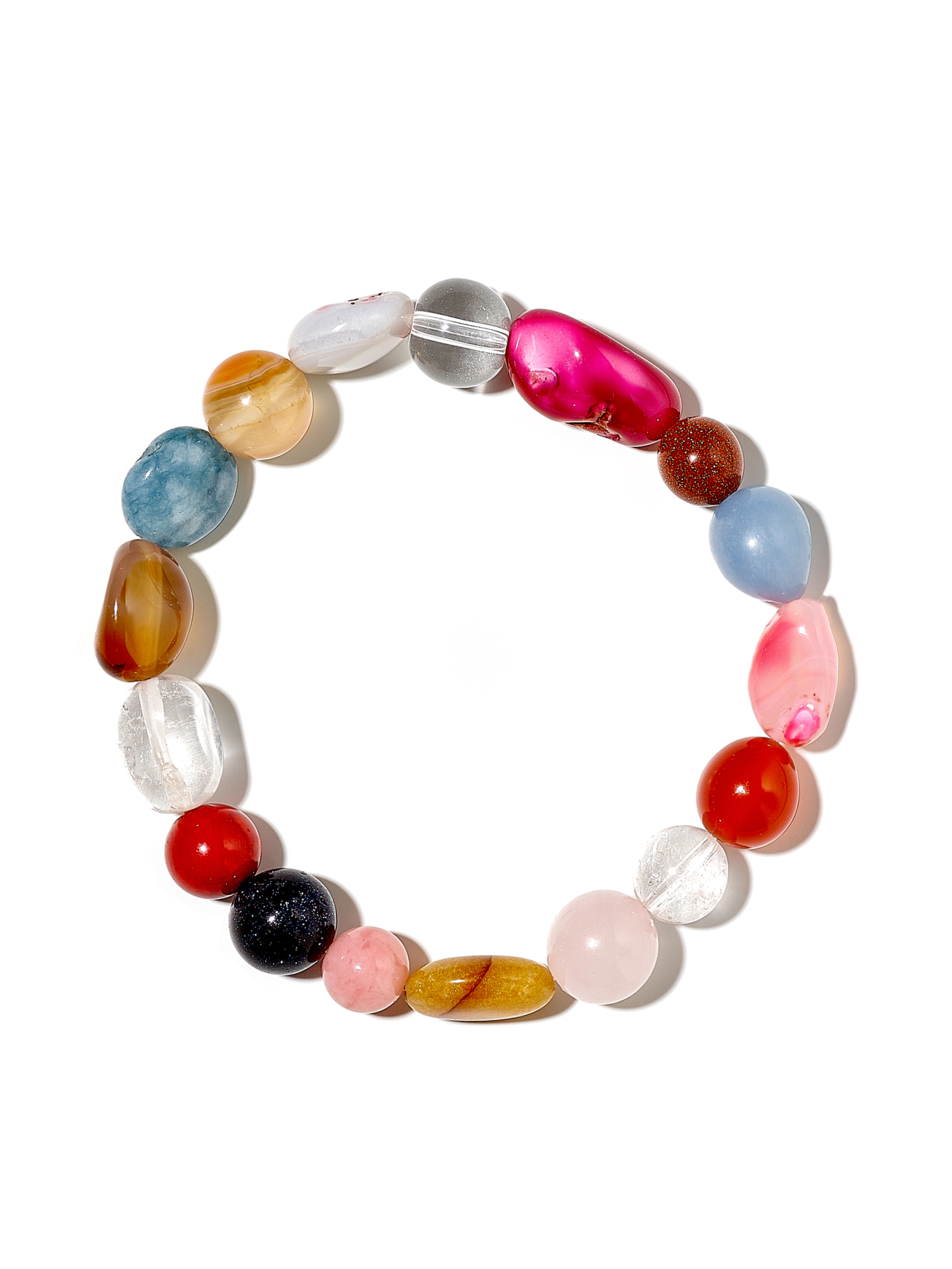 NOUVEL ÉTÉ ARC EN CIEL, Edelstein-Armkette, multicolor
