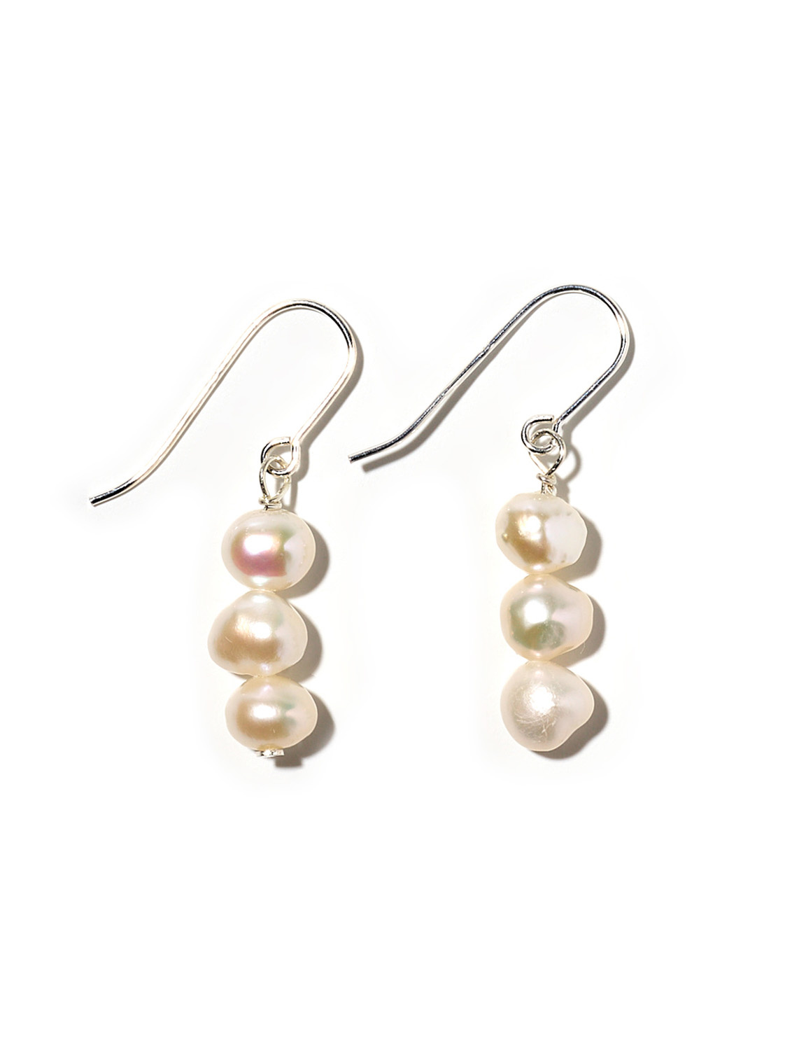 NOUVEL ÉTÉ MINNA, Ohrhänger, 925 Silber, Süsswasser Zuchtperlen