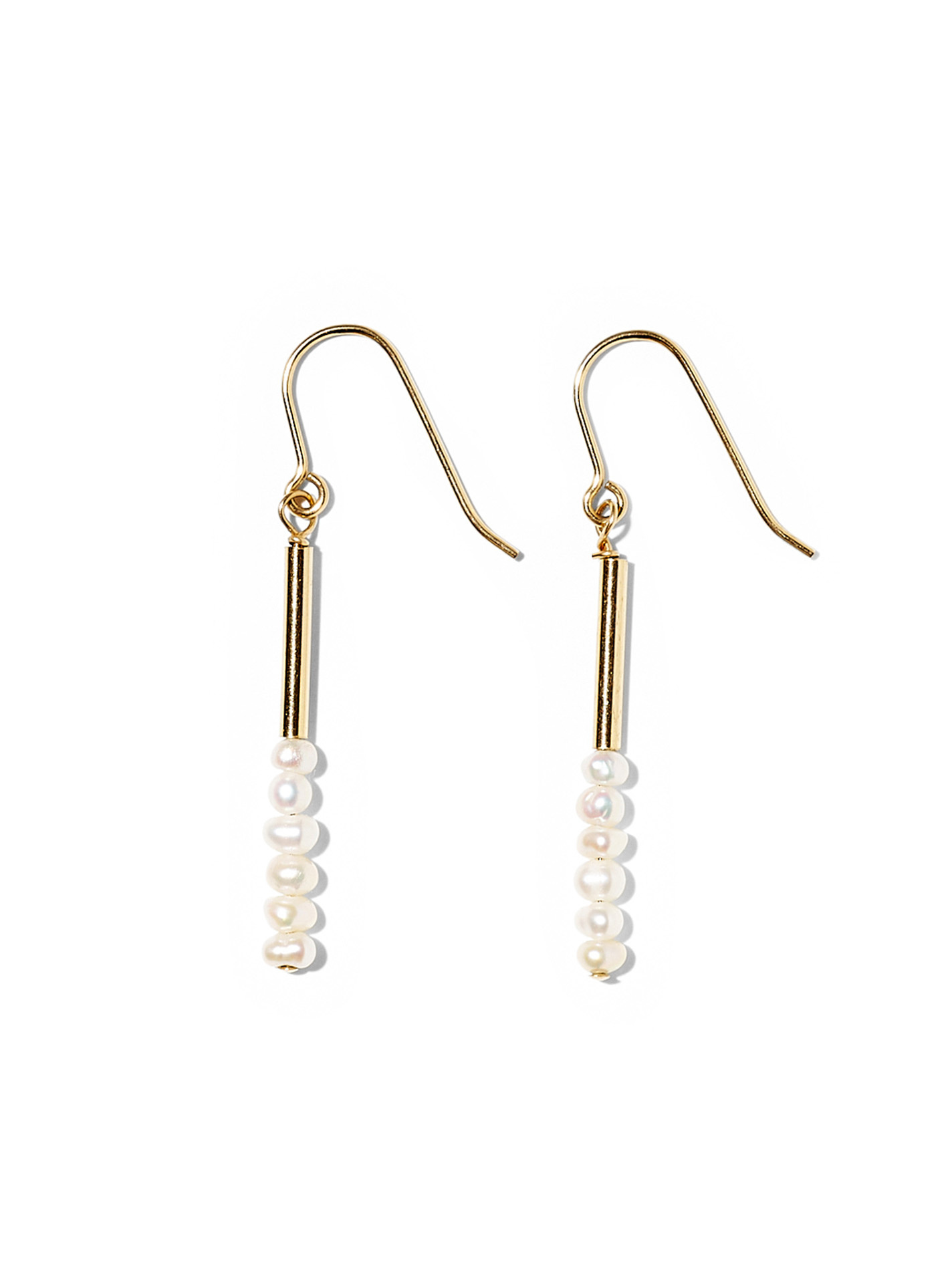 NOUVEL ÉTÉ MAE, Ohrhänger, 14K gold filled, Süsswasser Zuchtperlen