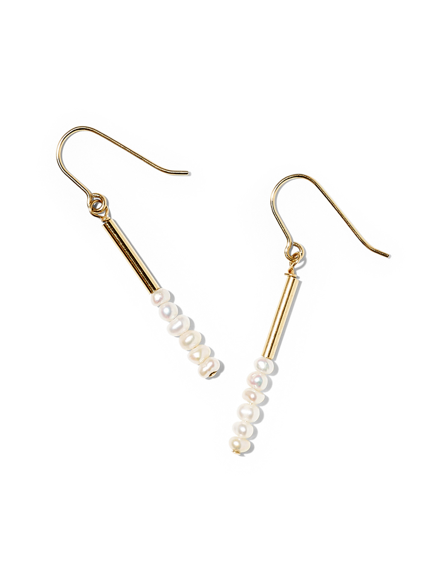 NOUVEL ÉTÉ MAE, Ohrhänger, 14K gold filled, Süsswasser Zuchtperlen