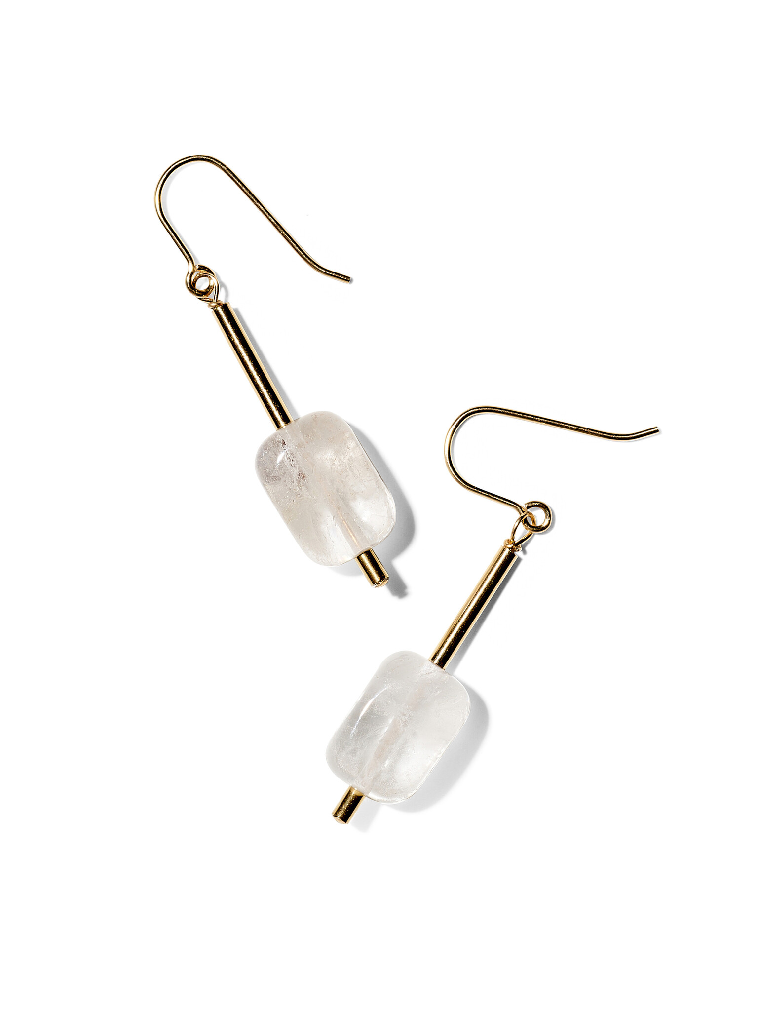 NOUVEL ÉTÉ NANA, Ohrhänger, 14K gold filled, Bergkristall