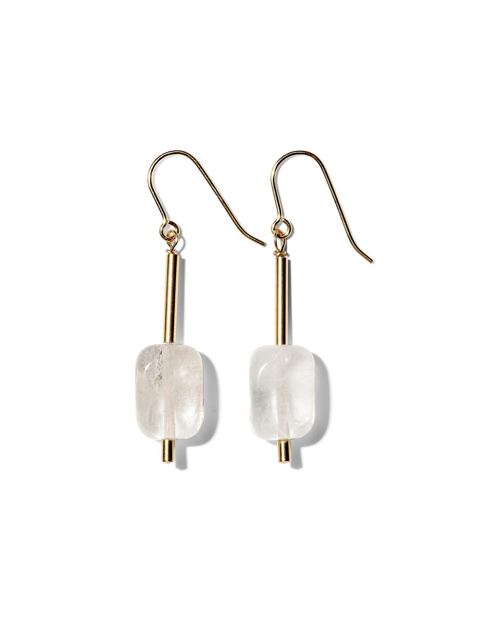 NOUVEL ÉTÉ NANA, Ohrhänger, 14K gold filled, Bergkristall