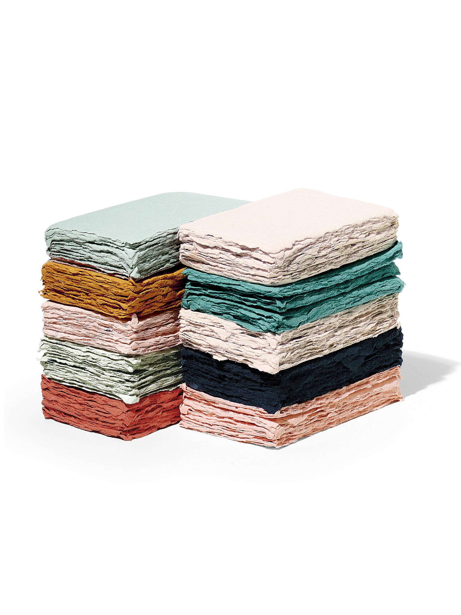 NOUVEL ÉTÉ 5 handgeschöpfte Baumwollpapiere inkl. Couverts, zwei Formate, DIJON