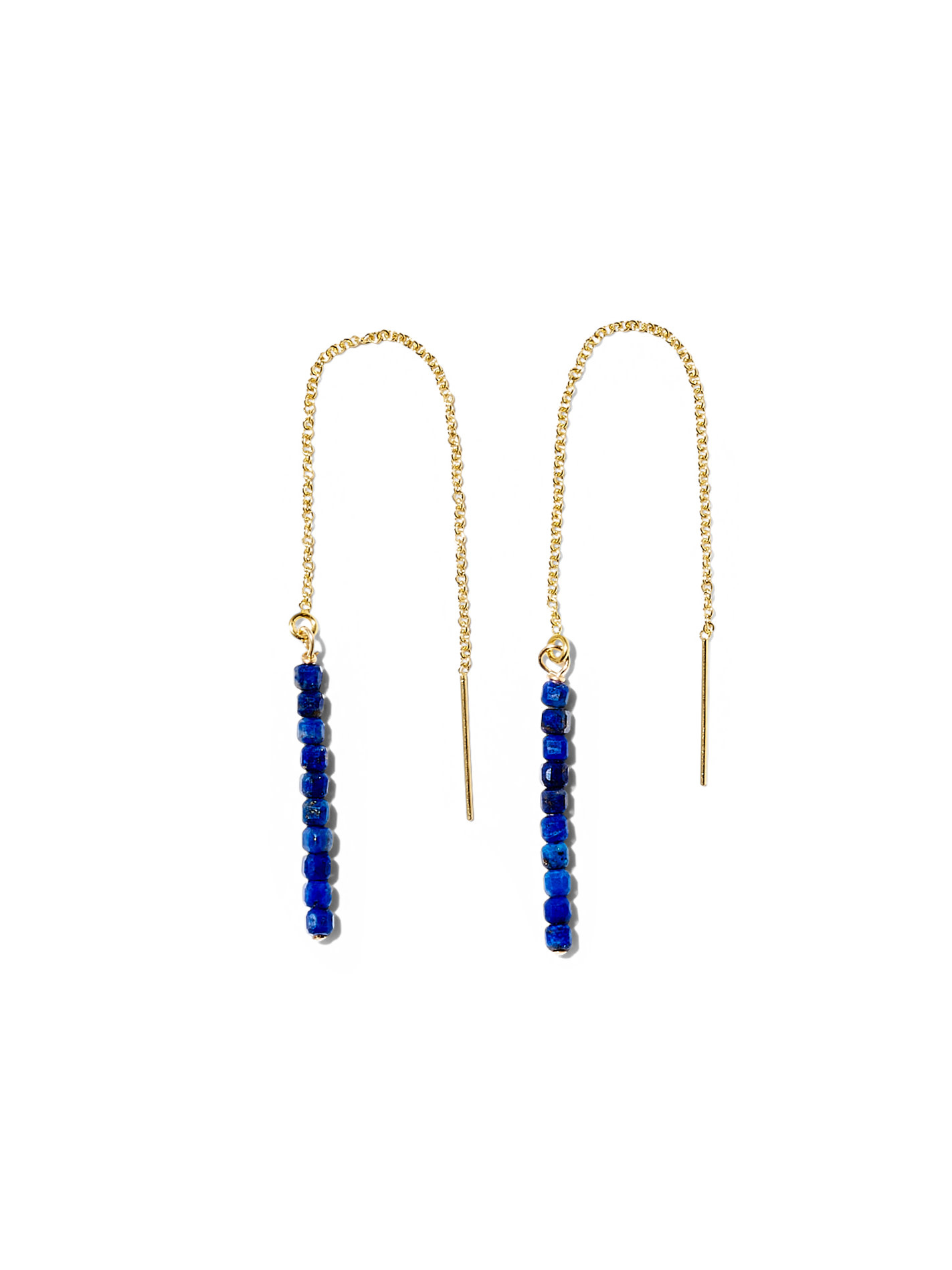 NOUVEL ÉTÉ ANNA, Ketten-Ohrhänger, 14-karat gold filled, verschiedene Edelsteine