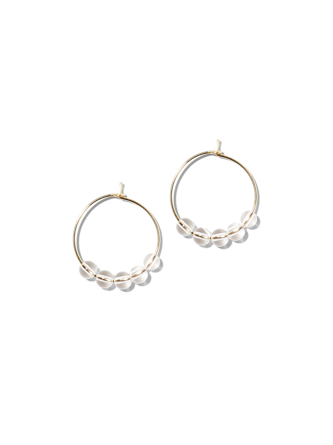 NOUVEL ÉTÉ EMMA, Kreolen, 14K gold filled, verschiedene Edelsteine