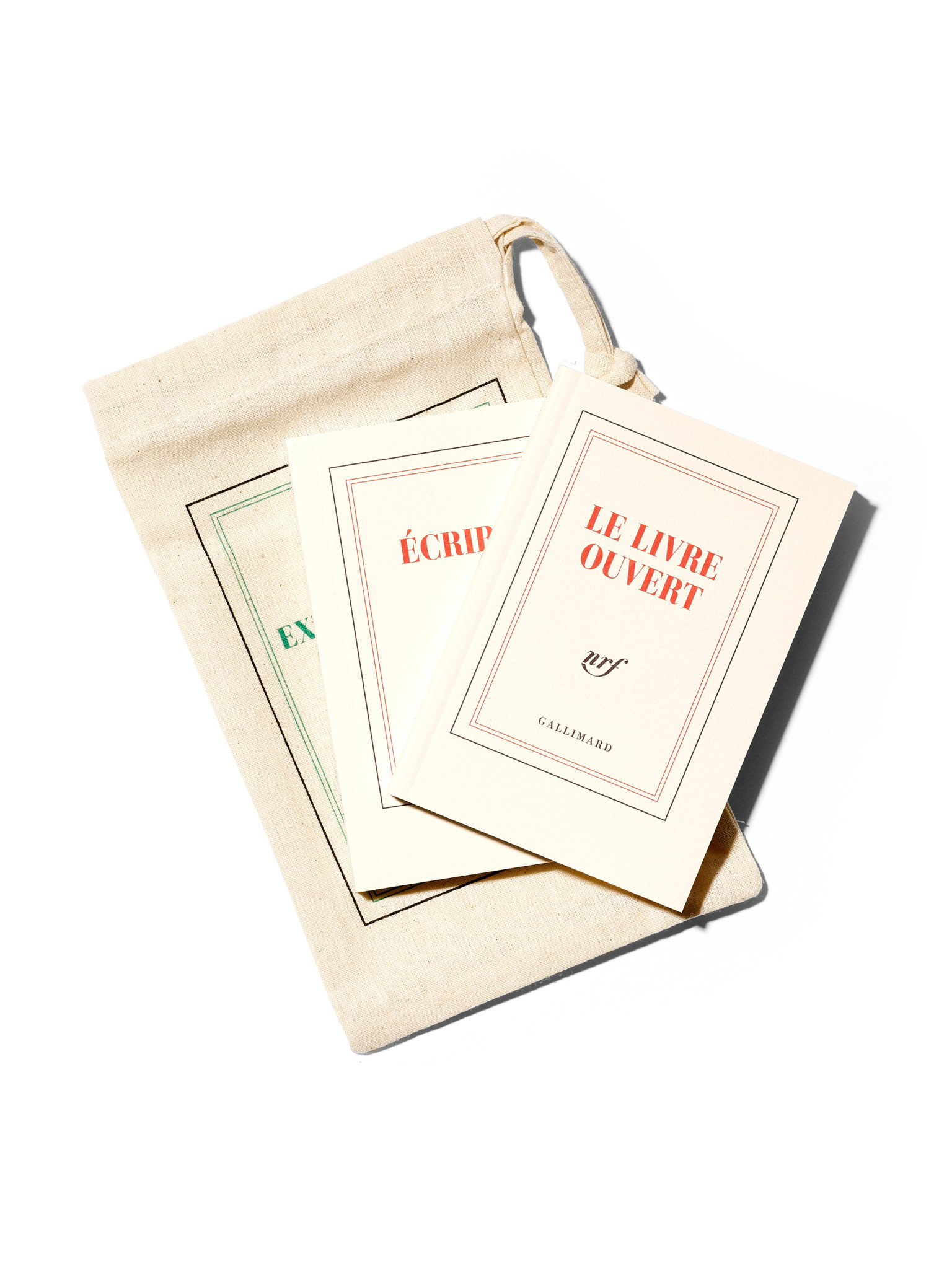 GALLIMARD Zwei Notizbücher in Baumwolltasche VOYAGES EXTRAORDINAIRES