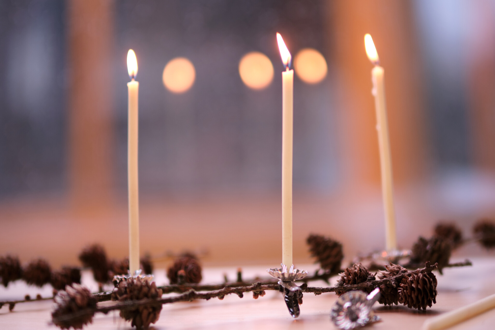 NOUVEL ÉTÉ 4 Mini Kerzenhalter, silber