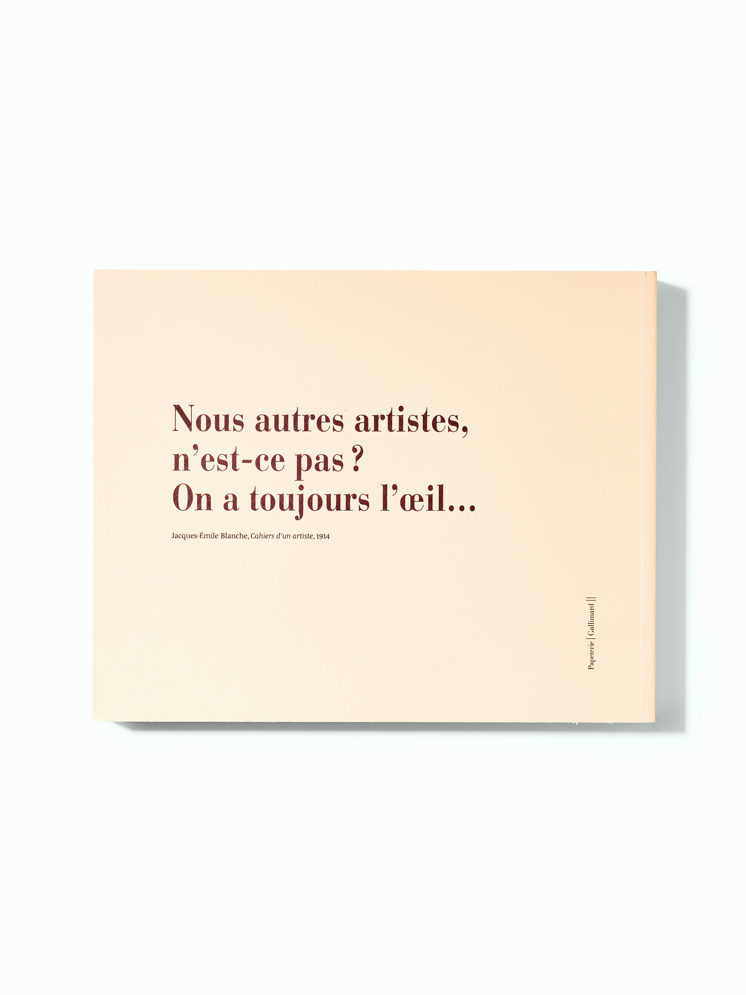 GALLIMARD Grosser Skizzenblock, CAHIERS D'UN ARTISTE