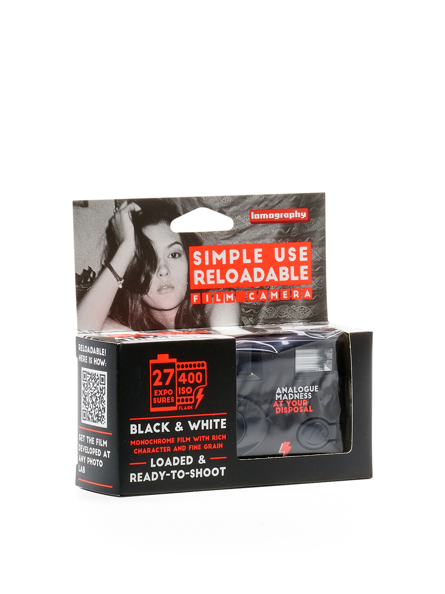 LOMOGRAPHY Simple Use Reloadable Film Kamera B&W