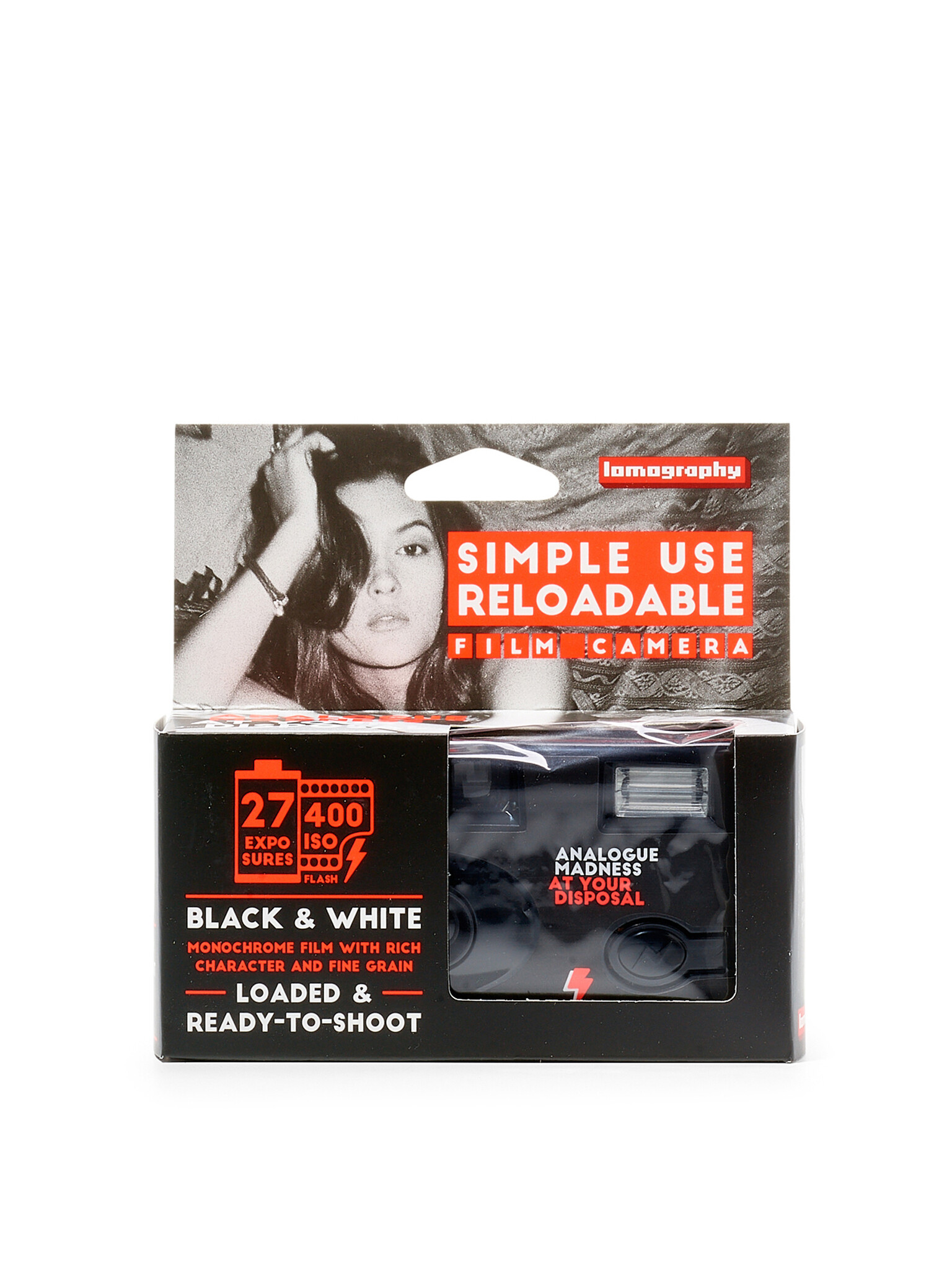 LOMOGRAPHY Simple Use Reloadable Film Kamera B&W