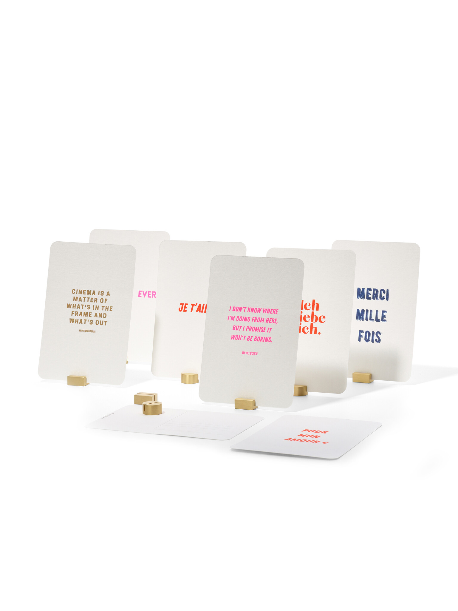 NOUVEL ÉTÉ Postkartenhalter aus Messing, rund