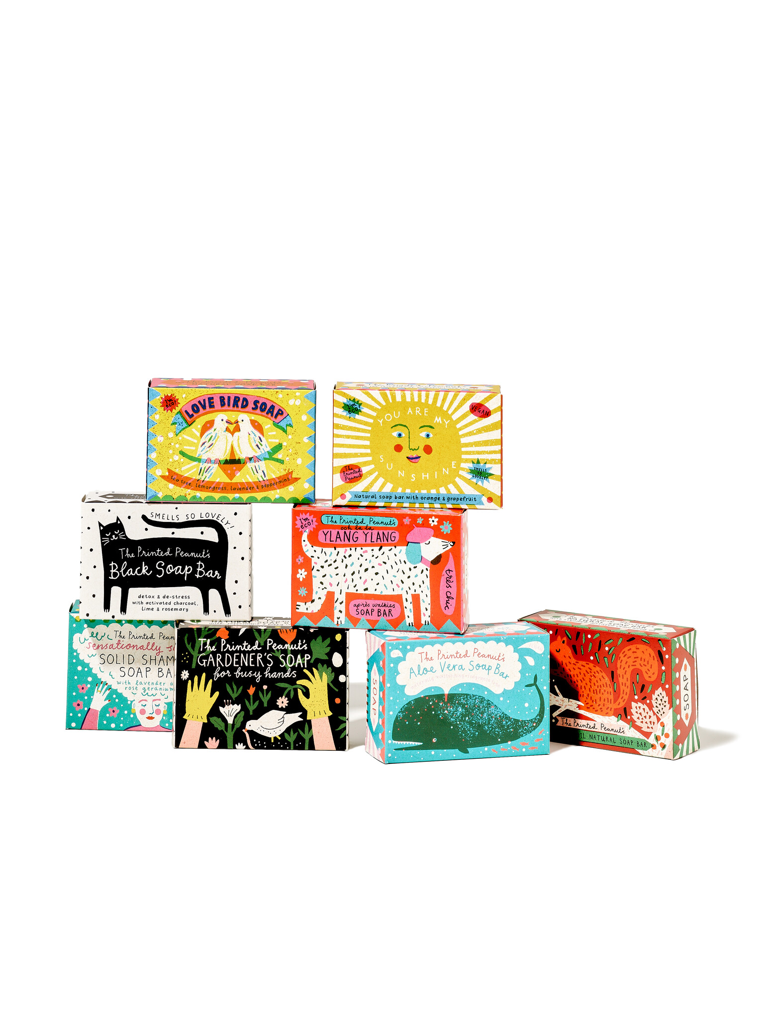 Parfumfreie Seifen mit verschiedenen Düften und Botschaften