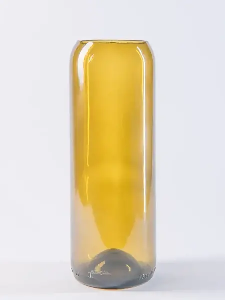 Upcycling Vase aus Weinflasche 75cl braun
